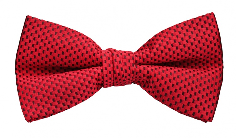 Red Bow Tie Check Pattern | Red Bow Tie | Bowtie - Gents Shop